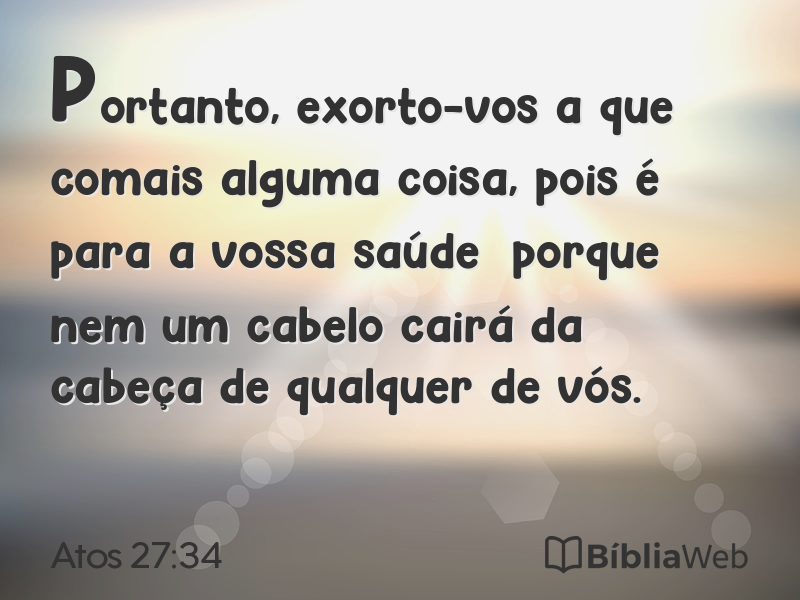 Atos 27:34 em imagem para compartilhar