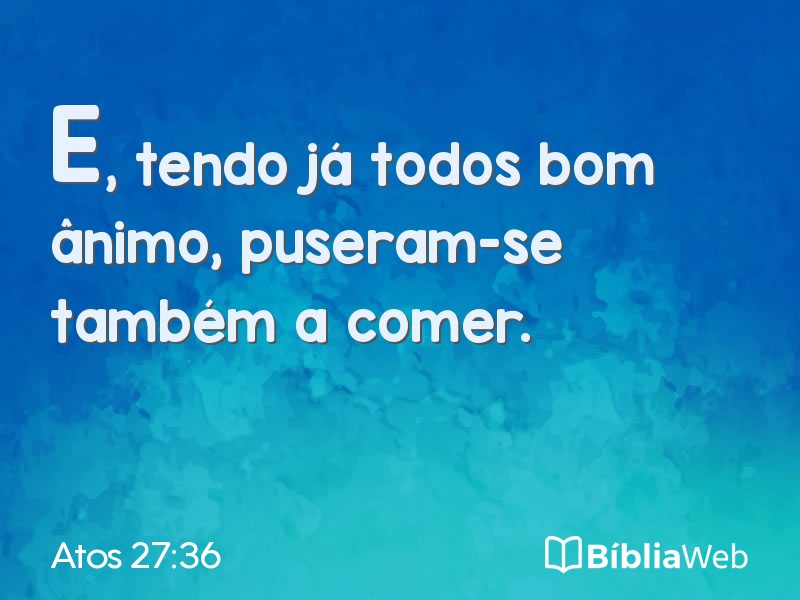 Atos 27:36 em imagem para compartilhar