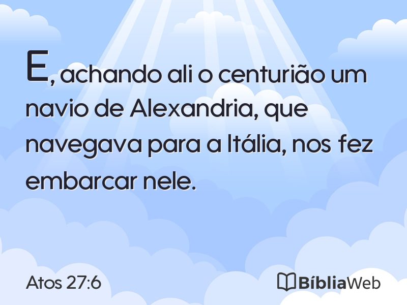 Atos 27:6 em imagem para compartilhar