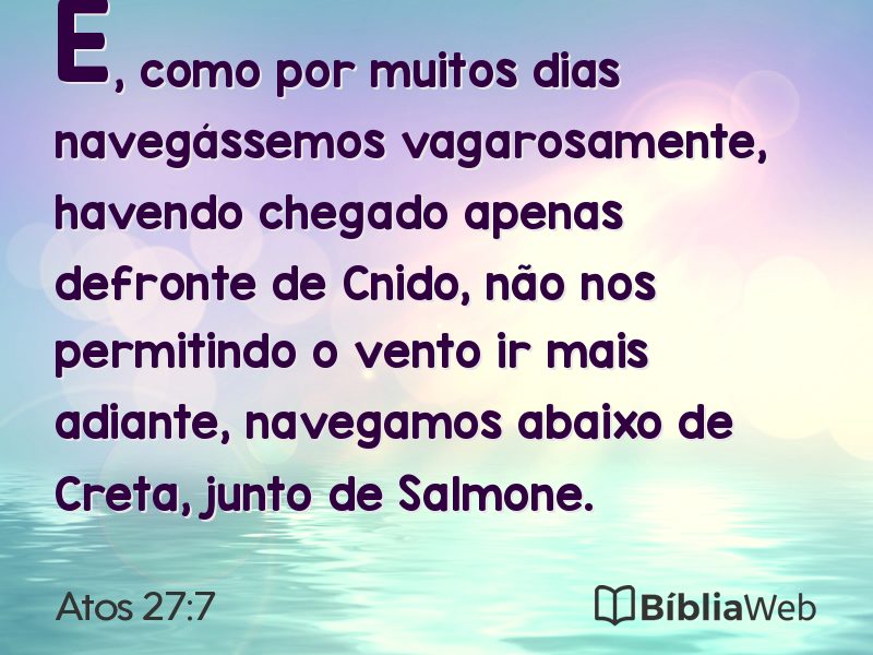 Atos 27:7 em imagem para compartilhar