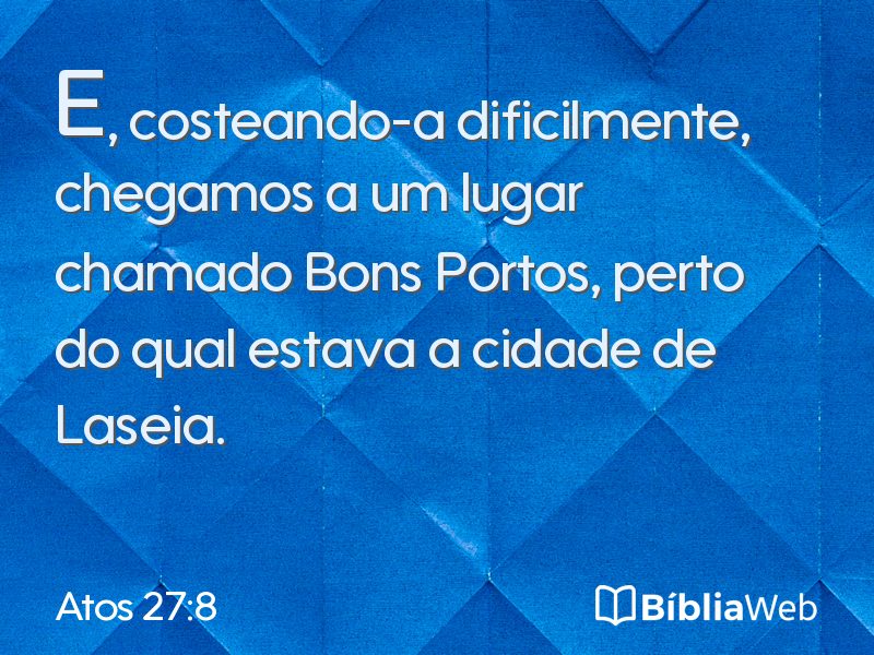 Atos 27:8 em imagem para compartilhar