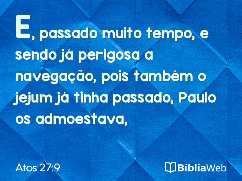 Atos 27:9 em imagem para compartilhar
