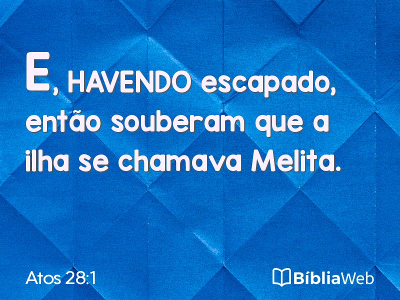 Atos 28:1 em imagem para compartilhar