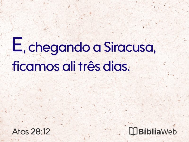 Atos 28:12 em imagem para compartilhar
