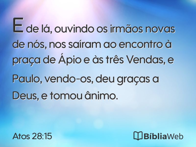 Atos 28:15 em imagem para compartilhar