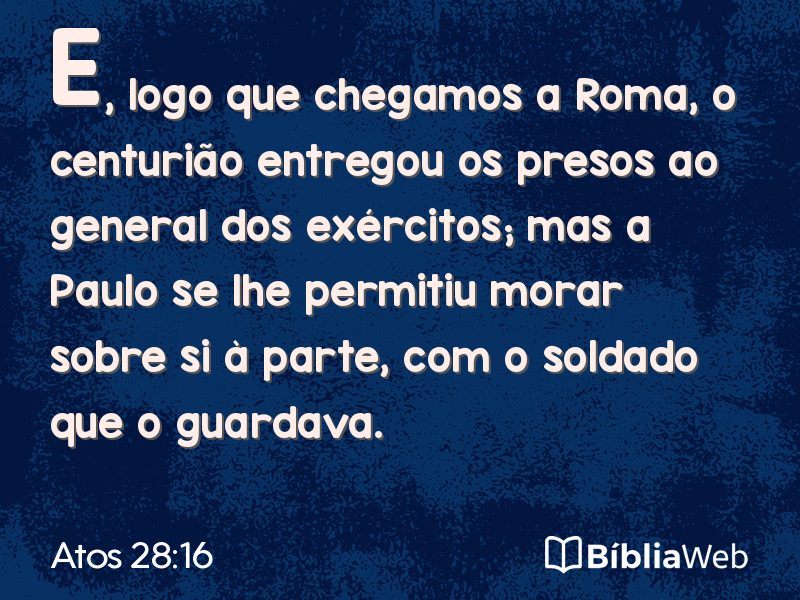 Atos 28:16 em imagem para compartilhar