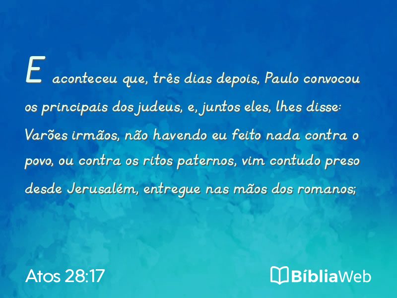 Atos 28:17 em imagem para compartilhar