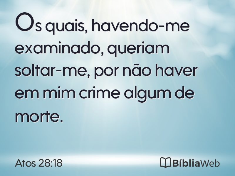 Atos 28:18 em imagem para compartilhar