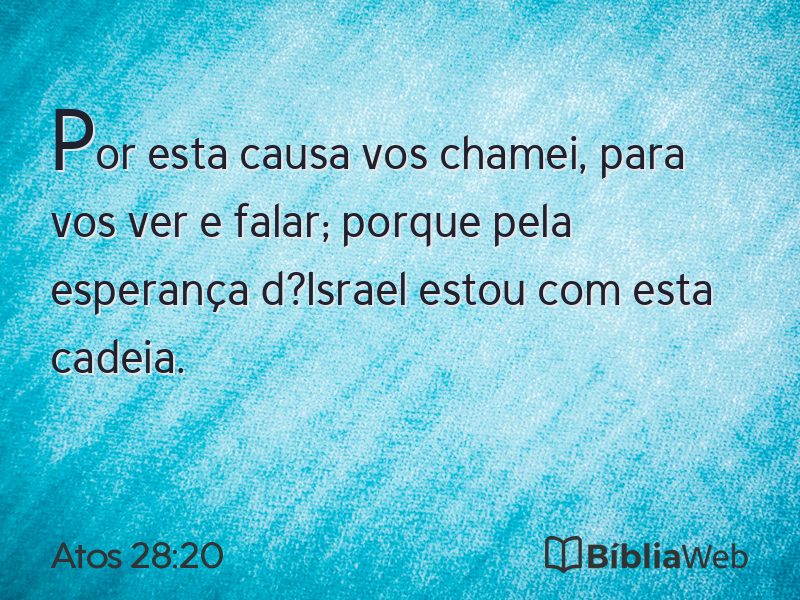 Atos 28:20 em imagem para compartilhar