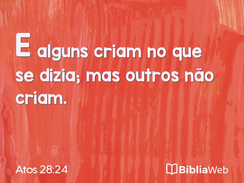Atos 28:24 em imagem para compartilhar