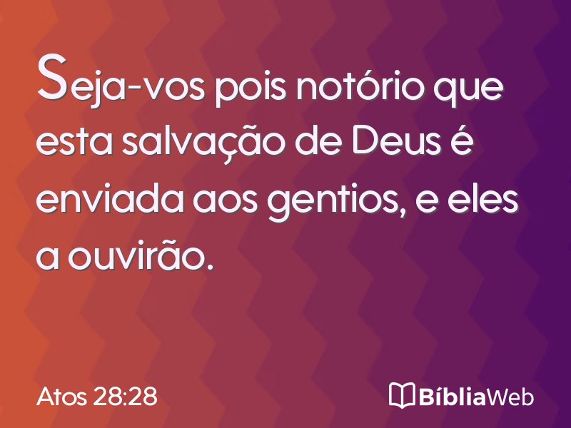 Atos 28:28 em imagem para compartilhar