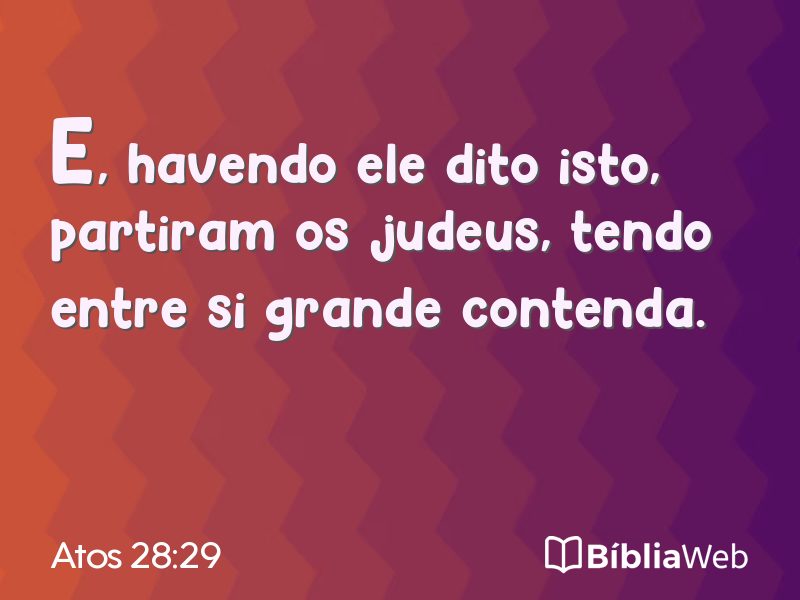 Atos 28:29 em imagem para compartilhar