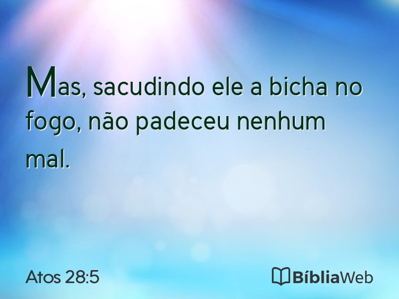 Atos 28:5 em imagem para compartilhar