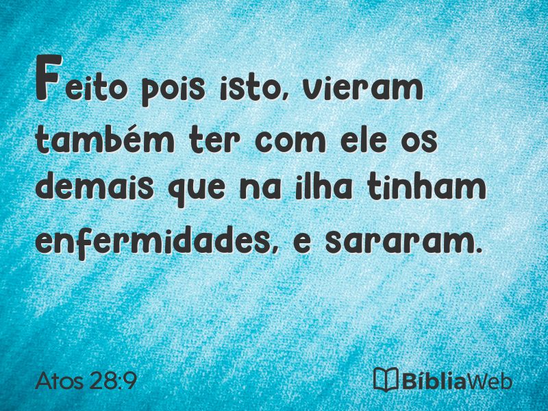Atos 28:9 em imagem para compartilhar