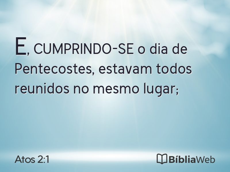 Atos 2:1 em imagem para compartilhar