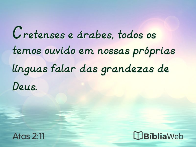 Atos 2:11 em imagem para compartilhar