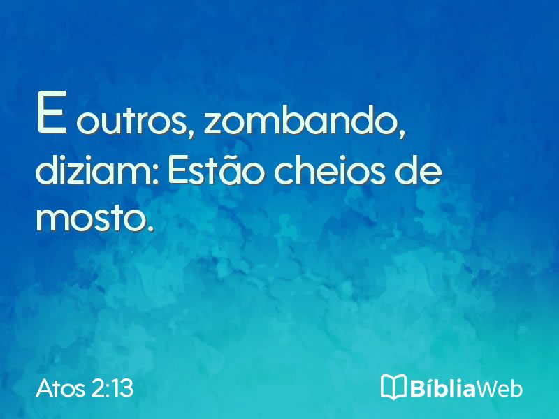Atos 2:13 em imagem para compartilhar