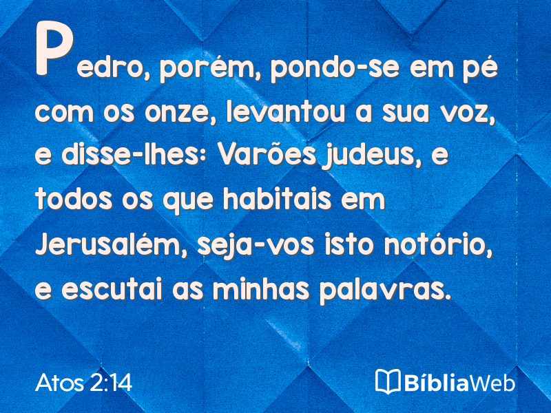 Atos 2:14 em imagem para compartilhar