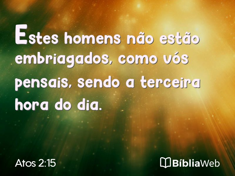 Atos 2:15 em imagem para compartilhar