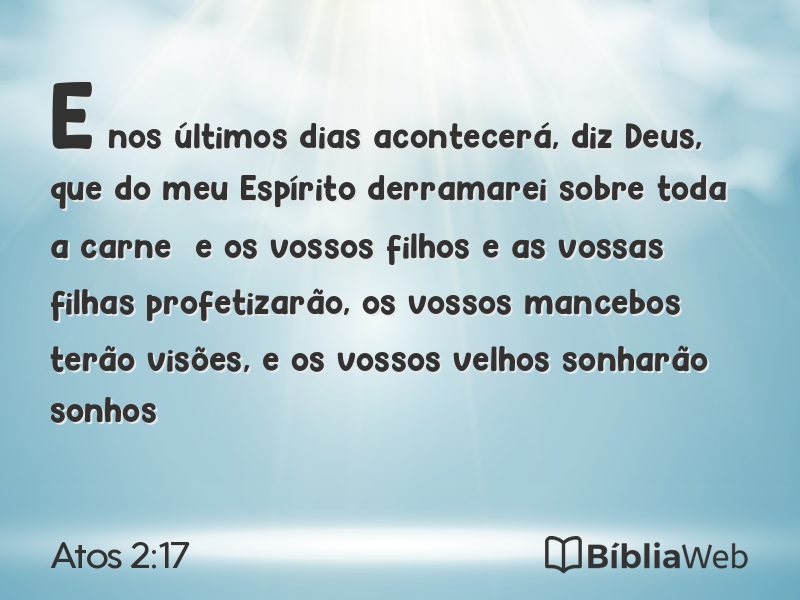 Atos 2:17 em imagem para compartilhar