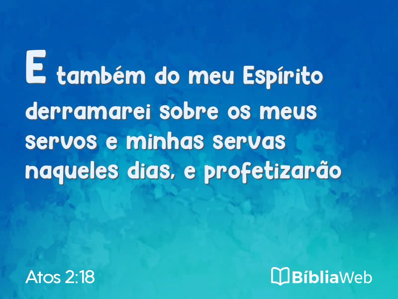 Atos 2:18 em imagem para compartilhar