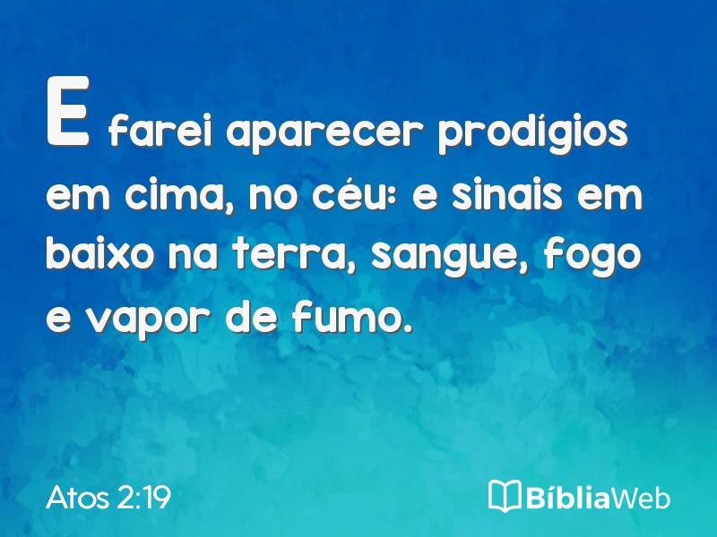 Atos 2:19 em imagem para compartilhar