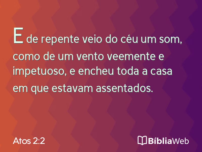 Atos 2:2 em imagem para compartilhar