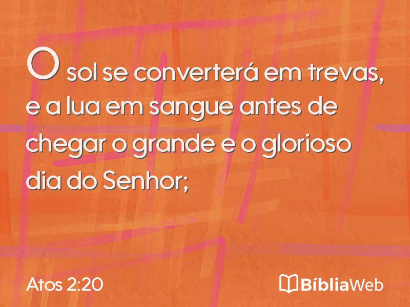 Atos 2:20 em imagem para compartilhar