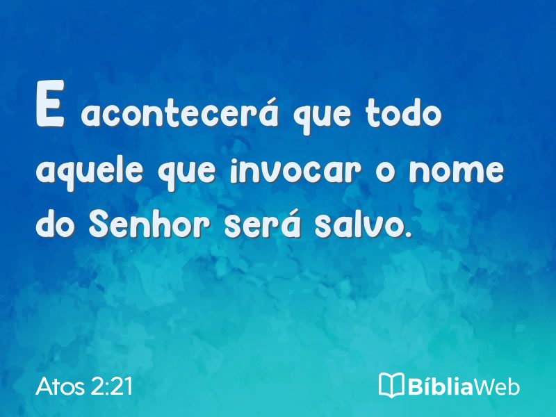 Atos 2:21 em imagem para compartilhar