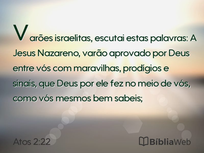 Atos 2:22 em imagem para compartilhar