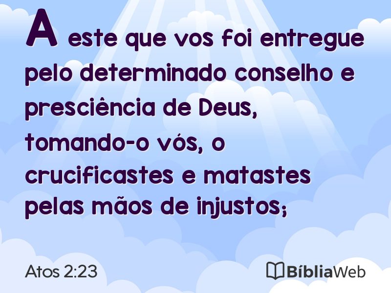 Atos 2:23 em imagem para compartilhar