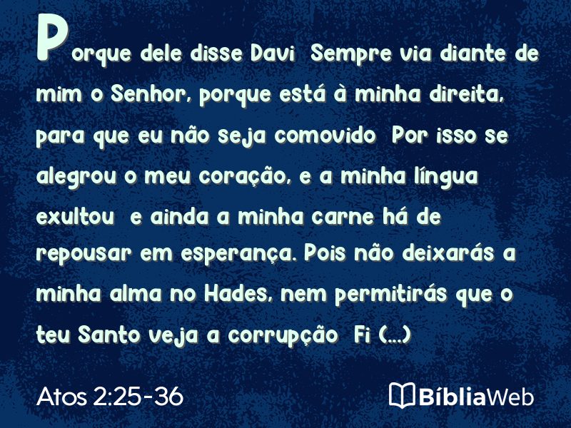 Atos 2:25-36 em imagem para compartilhar