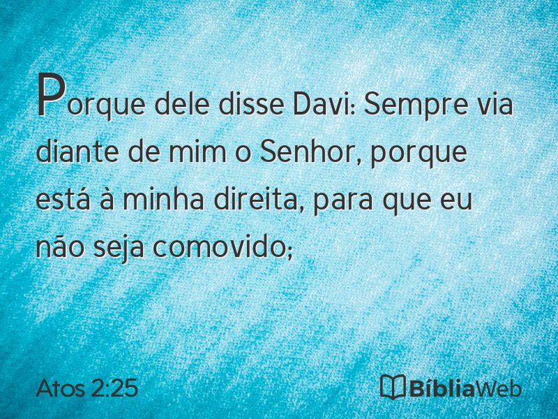 Atos 2:25 em imagem para compartilhar
