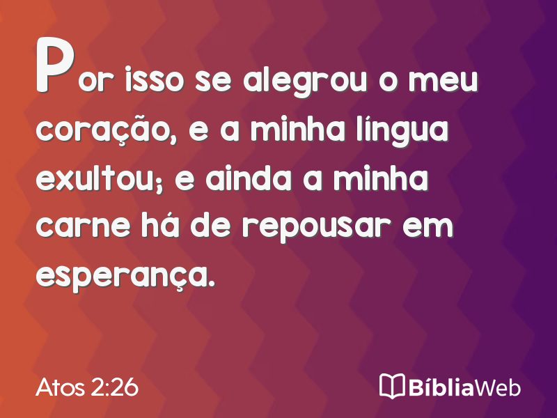 Atos 2:26 em imagem para compartilhar