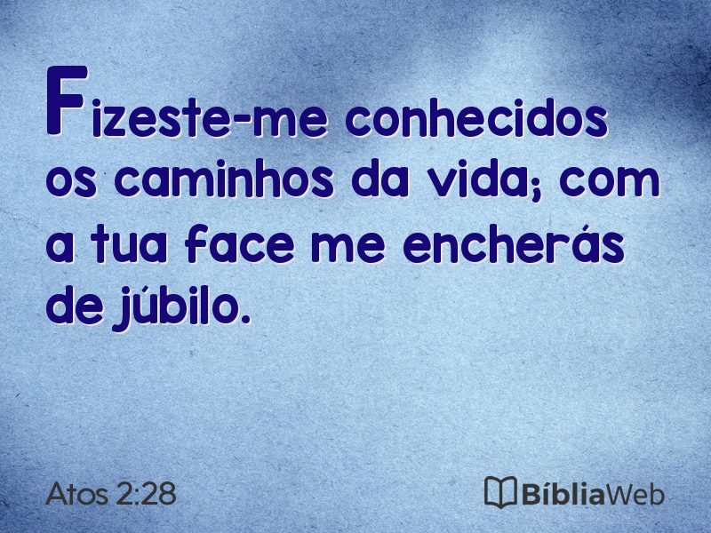 Atos 2:28 em imagem para compartilhar