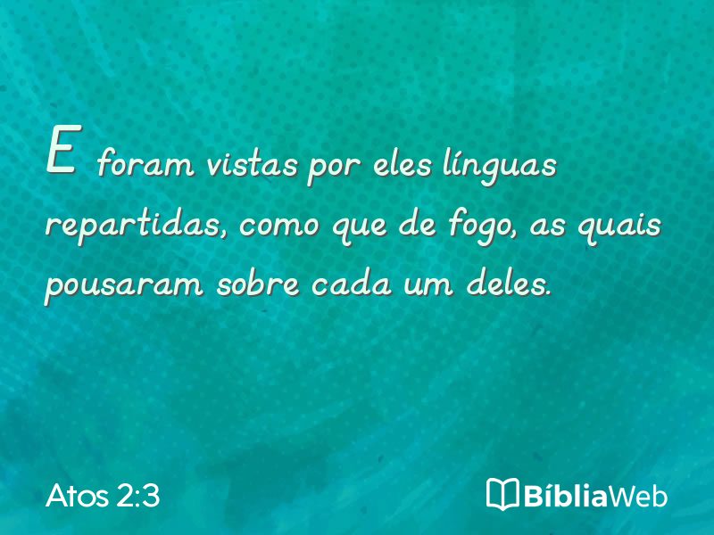 Atos 2:3 em imagem para compartilhar