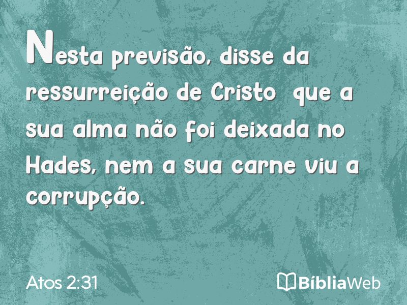 Atos 2:31 em imagem para compartilhar