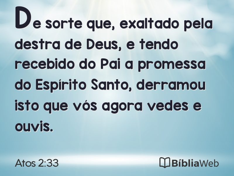 Atos 2:33 em imagem para compartilhar