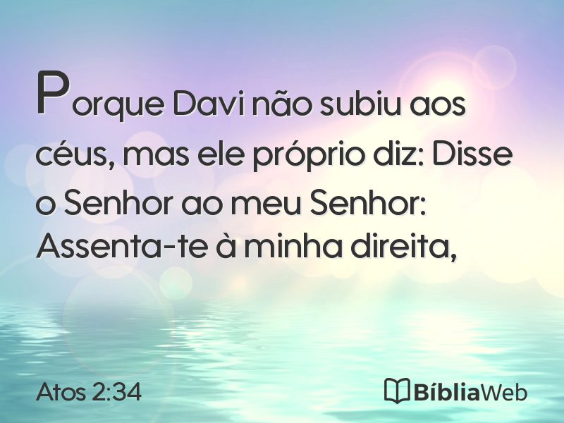 Atos 2:34 em imagem para compartilhar