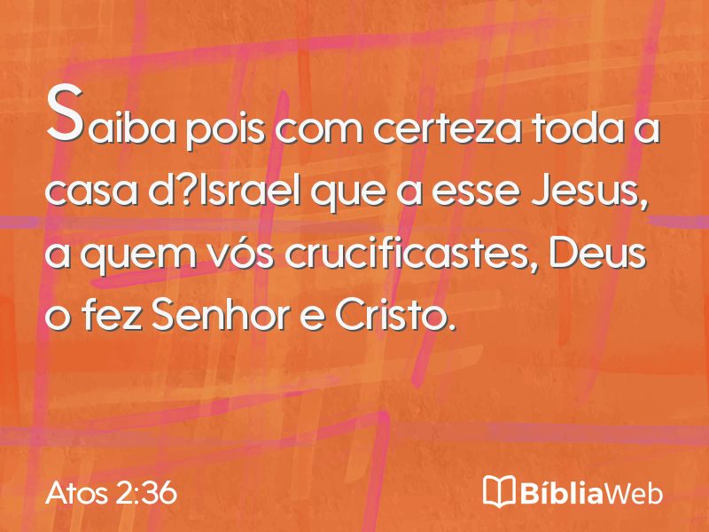 Atos 2:36 em imagem para compartilhar