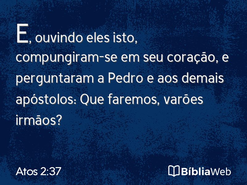 Atos 2:37 em imagem para compartilhar