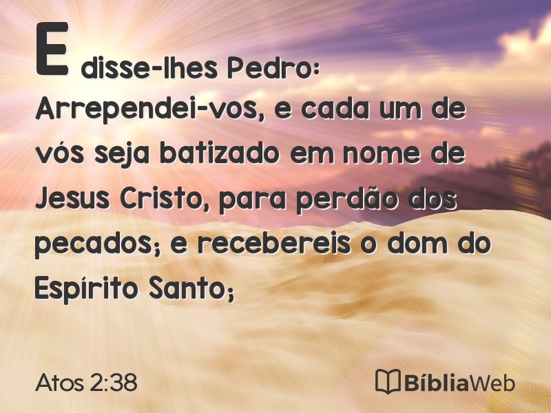 Atos 2:38 em imagem para compartilhar