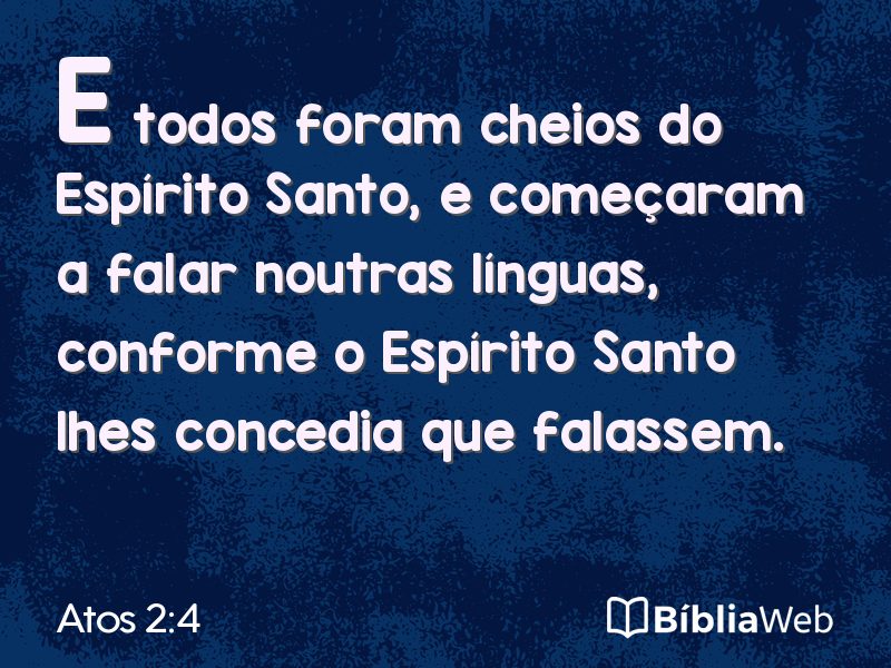 Atos 2:4 em imagem para compartilhar