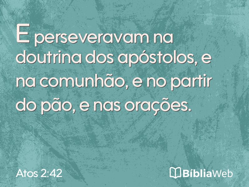 Atos 2:42 em imagem para compartilhar