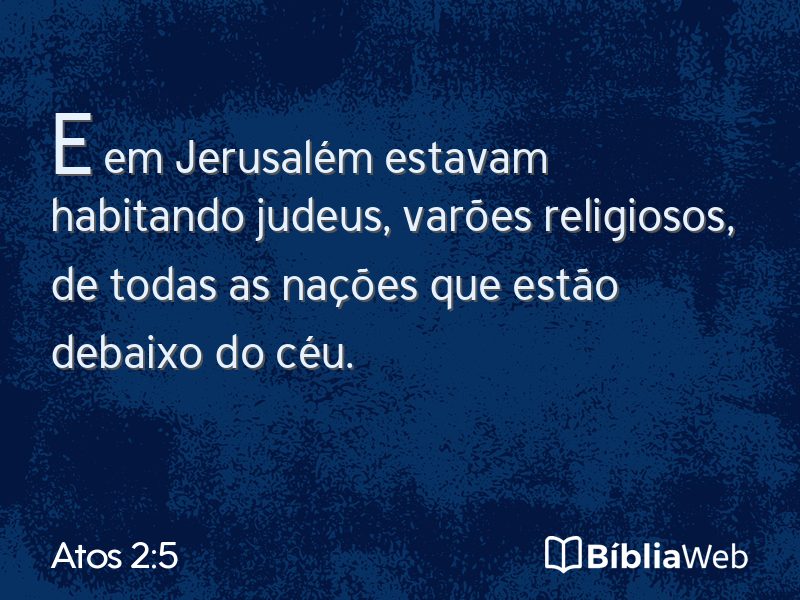 Atos 2:5 em imagem para compartilhar