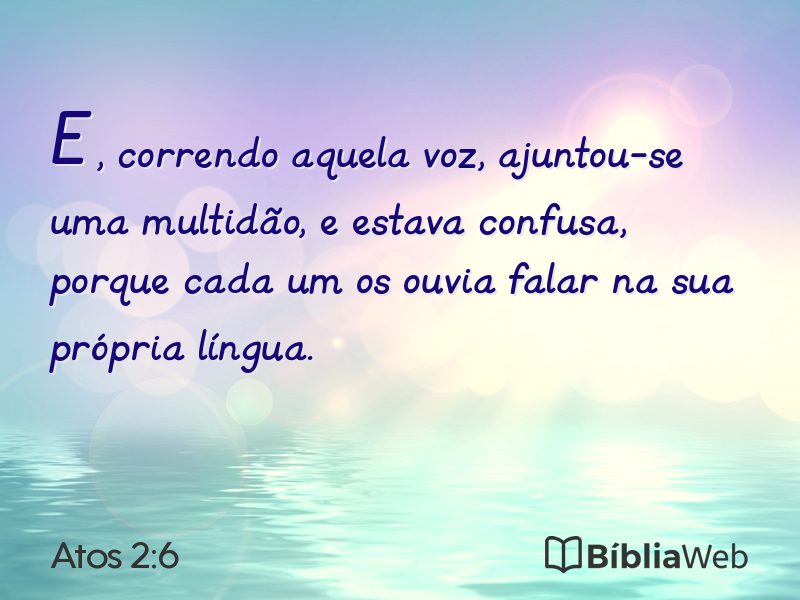 Atos 2:6 em imagem para compartilhar