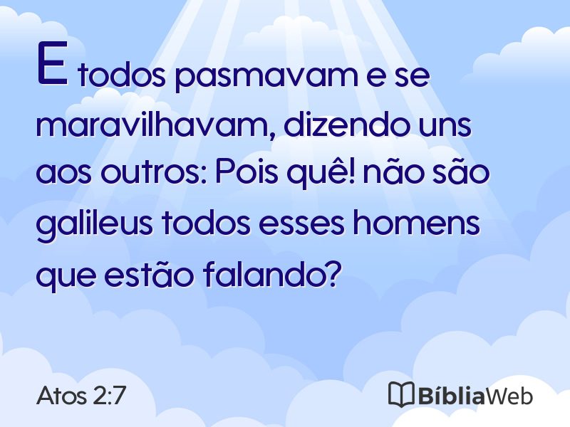Atos 2:7 em imagem para compartilhar
