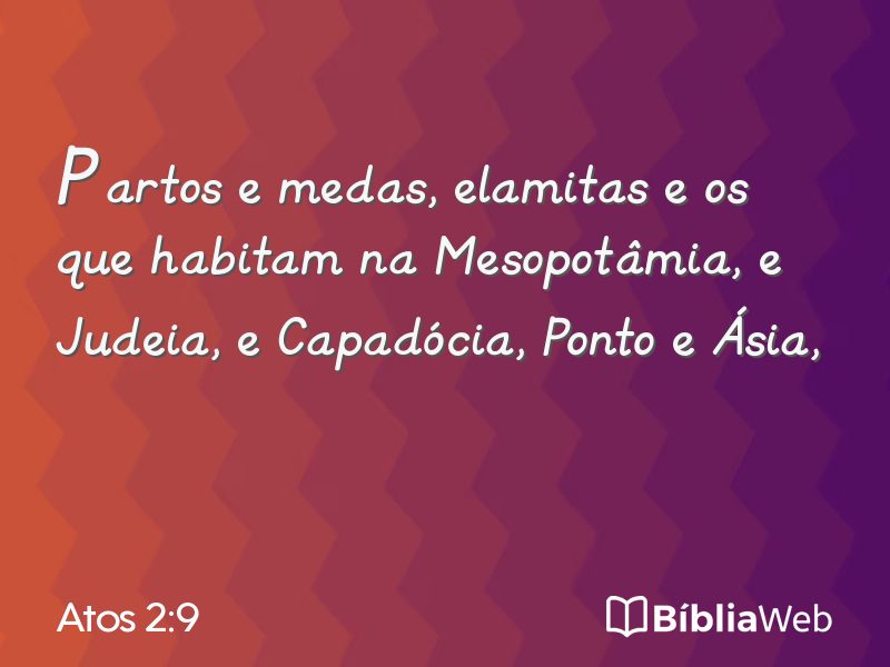 Atos 2:9 em imagem para compartilhar