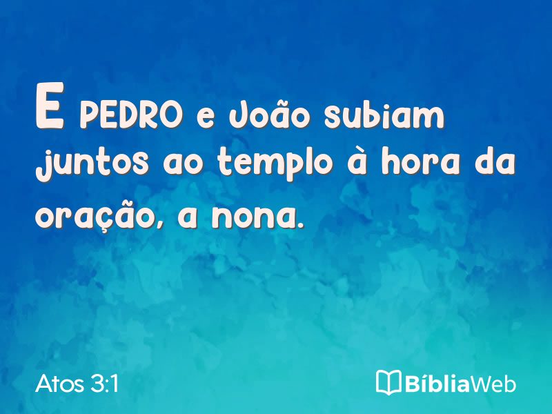 Atos 3:1 em imagem para compartilhar