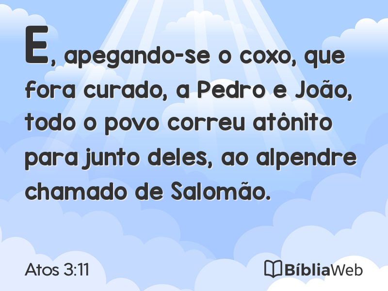 Atos 3:11 em imagem para compartilhar